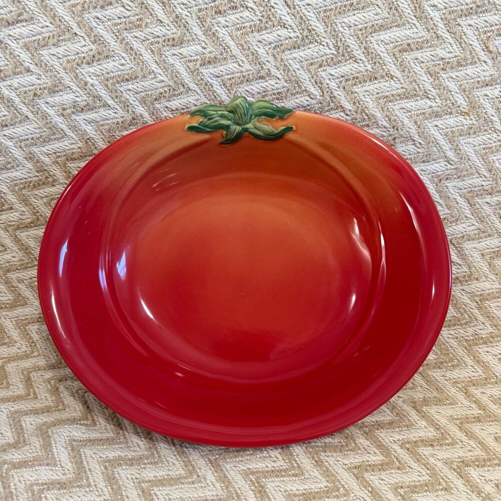 Vintage Four’s Gift Garden Pasta Large Ceramic Tomato Serving Bowl
